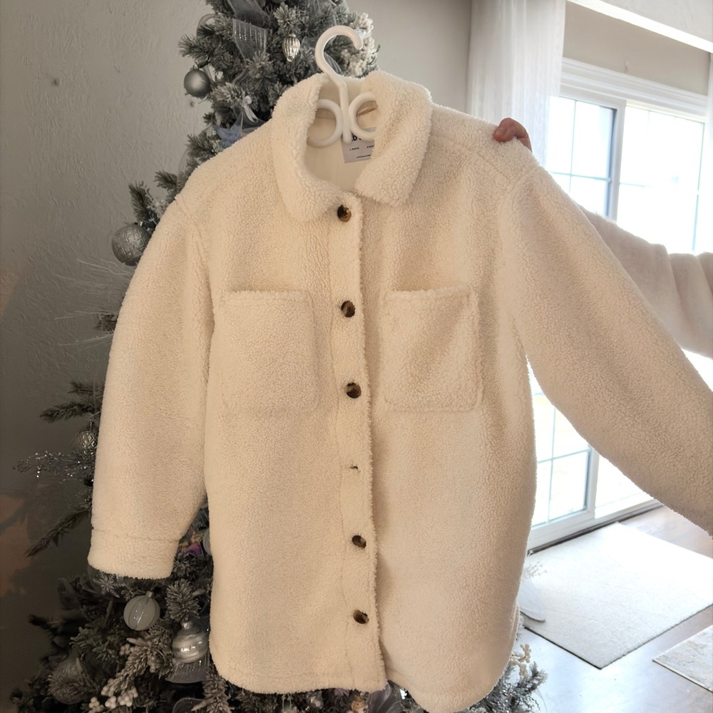 Old Navy Cream Teddy/Sherpa Jacket